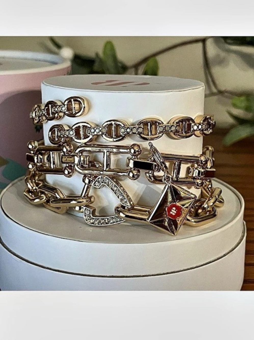 Bomb Party Summer 2026 bracelet Stack founders letter gold